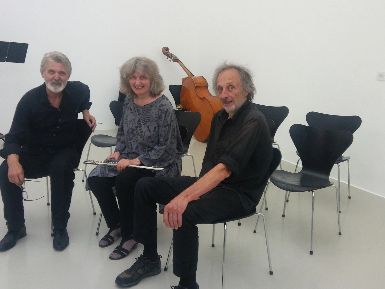 Die Gründungsmitglieder des Ensembles L'ART POUR L'ART: Michael Schröder, Astrid Schmeling und Matthias Kaul, 2018