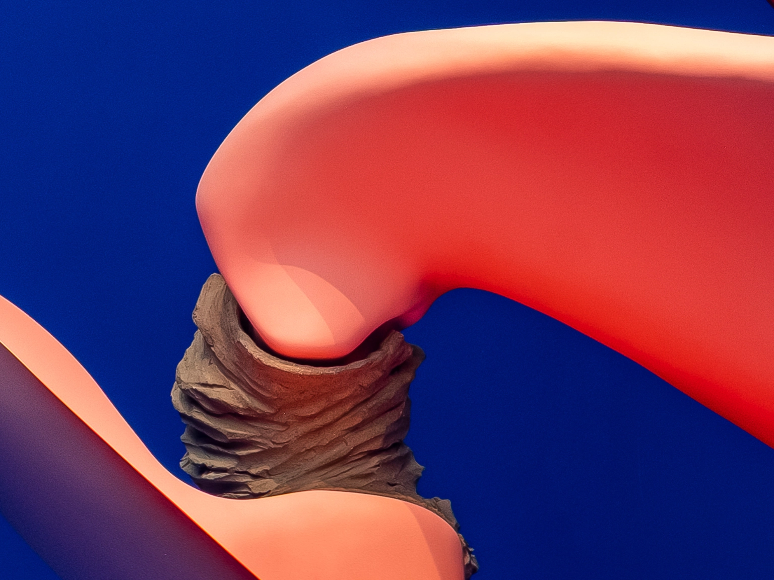 Teresa Solar Abboud: Tunnel Boring Machine (Transformation Figure), 2024. (Detail) Ausstellungsansicht Self-Portrait as a Pregnant Woman, Kunstverein Hannover, 2025