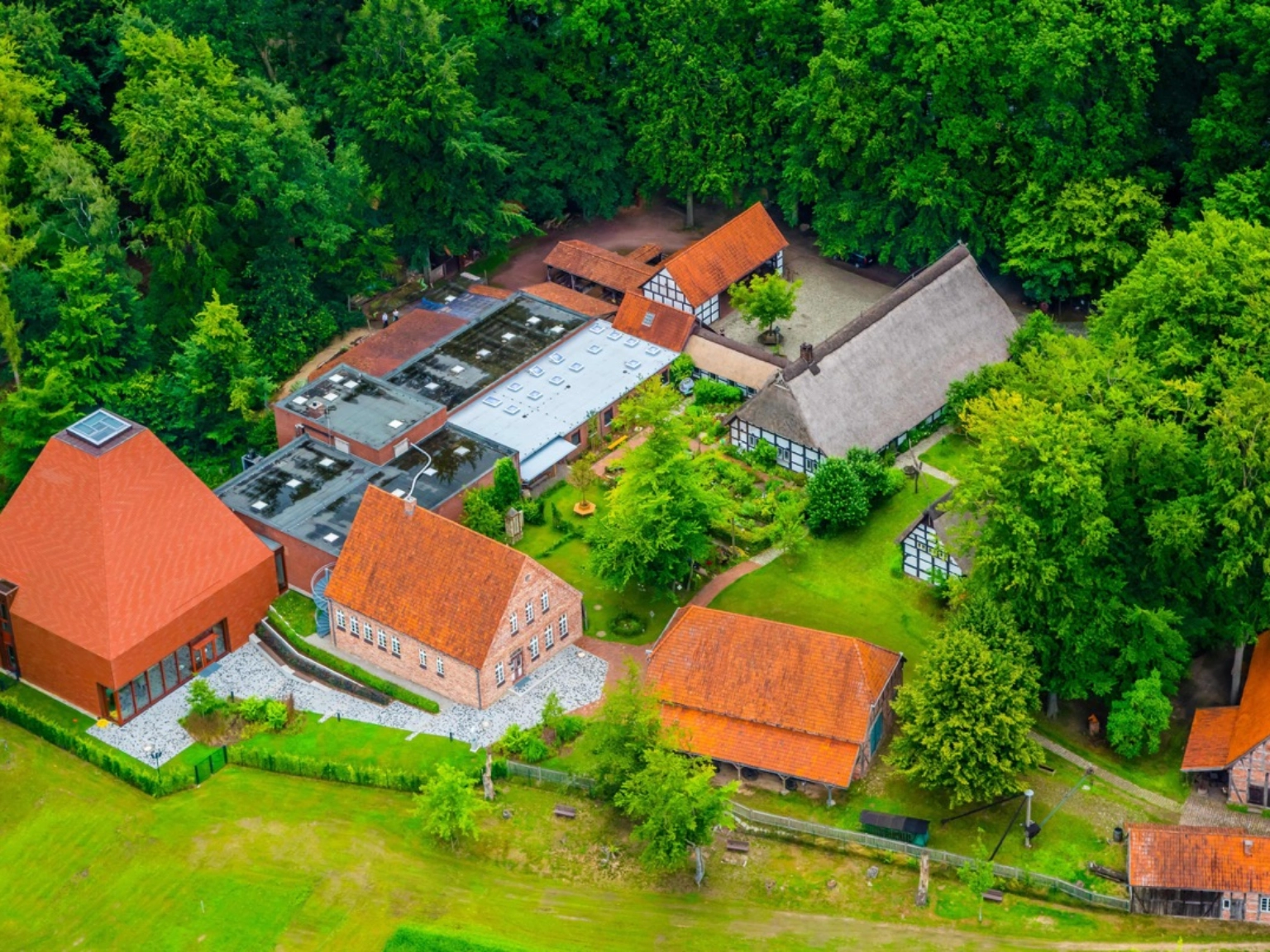 Luftbildes des Kreismuseums Syke
