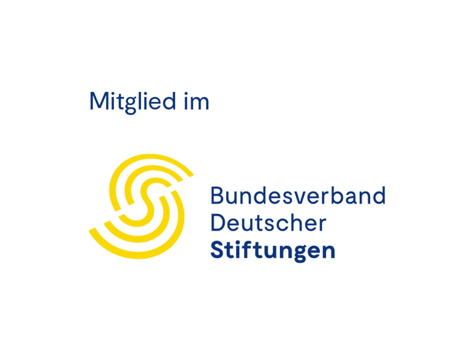Logo Bundesverband Deutscher Stiftungen mit dem Zusatz Mitglied im