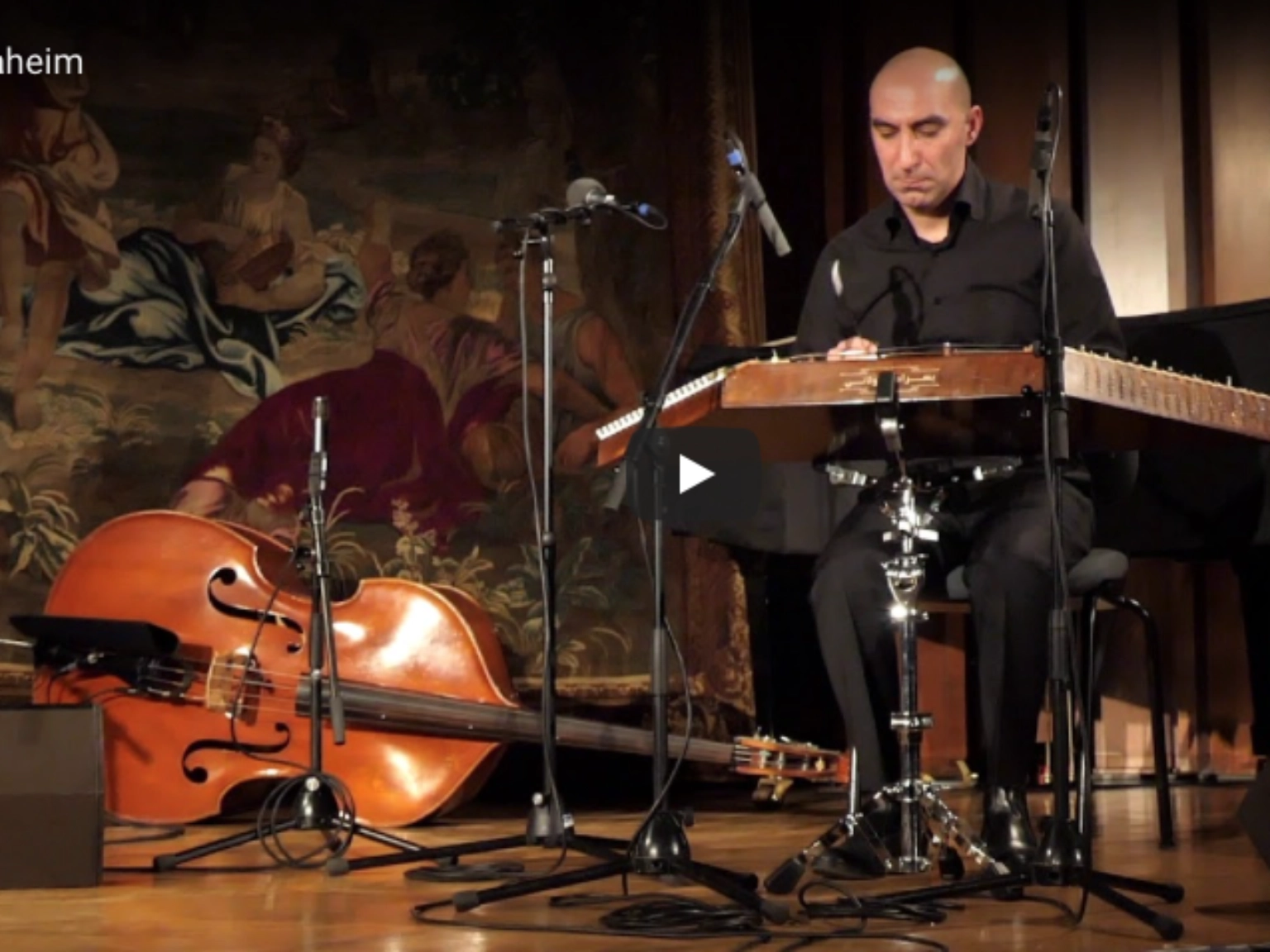 Kioomars Musayyebi spielt das Instrument Santur.<br/>Ein Foto aus der Rudolf Oetker Halle Bielefeld im März 2019<br/>