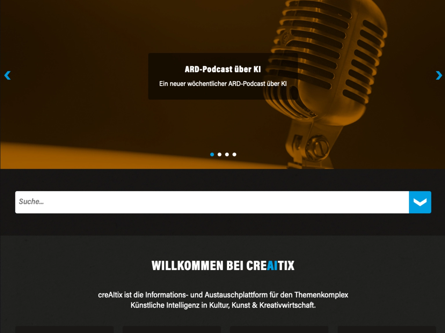 Ansicht der Website creaitix