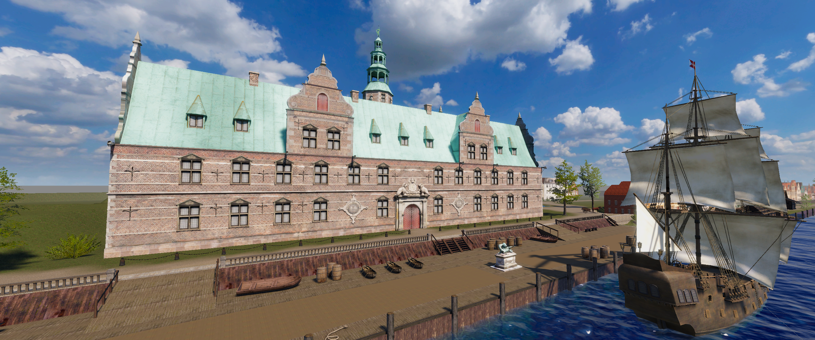 Ansicht VR-Anwendung „Glückstädter Schloss im Jahr 1650“ von Dataport