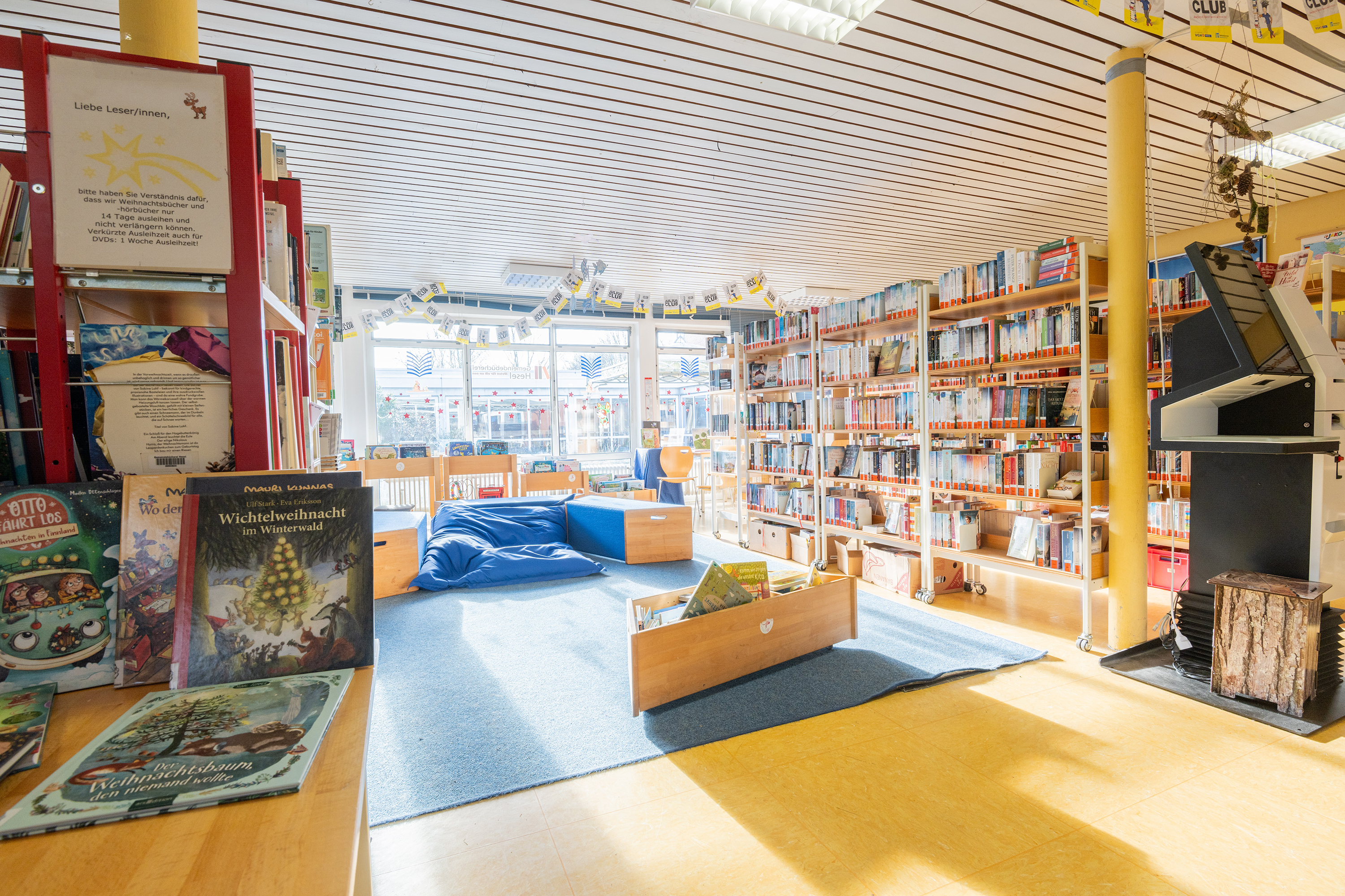 Impression der Räumlichkeiten der Gemeindebücherei Hesel