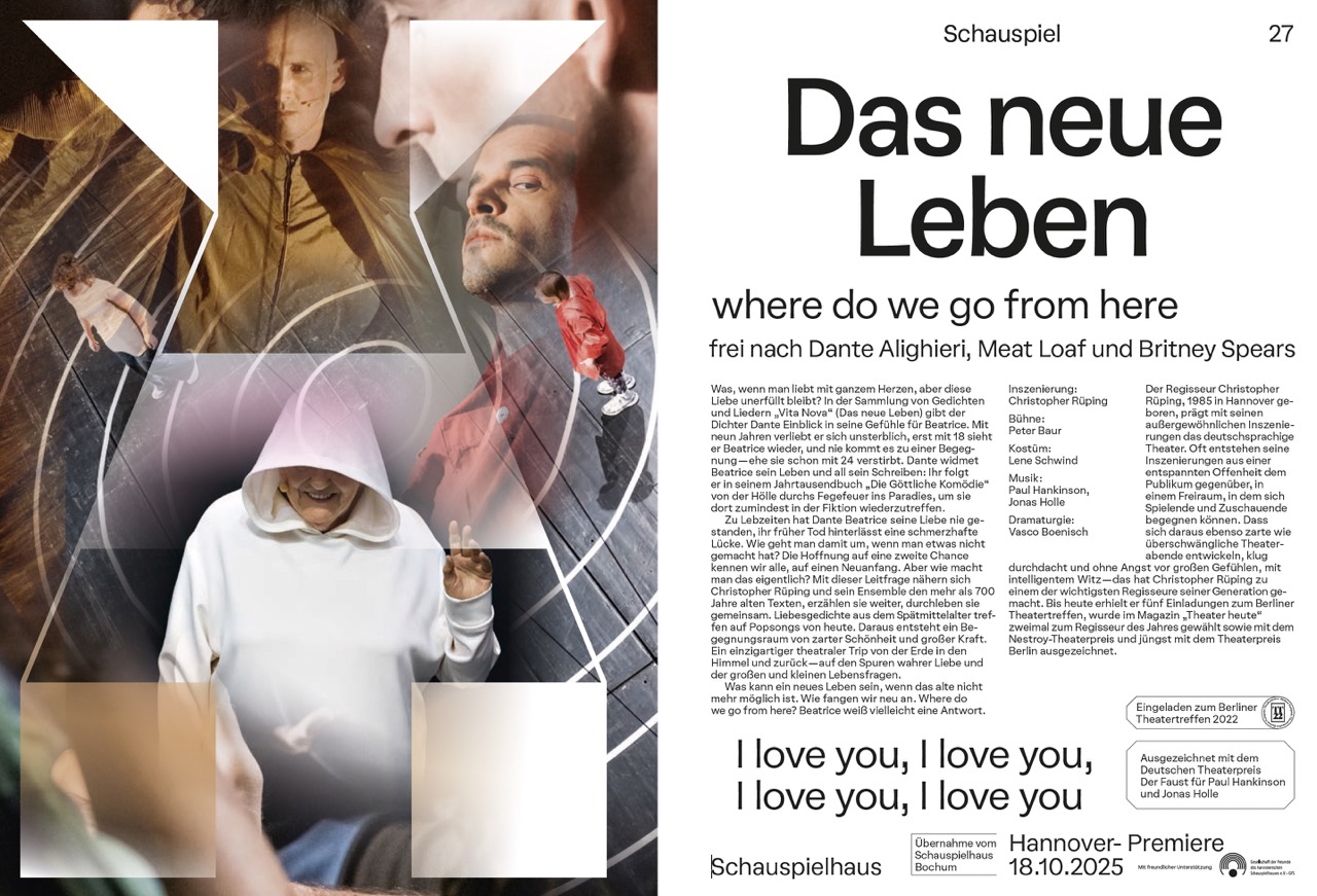 Einblick Spielzeitheft 2025726 des Schauspiels Hannover, Seite 26/27
