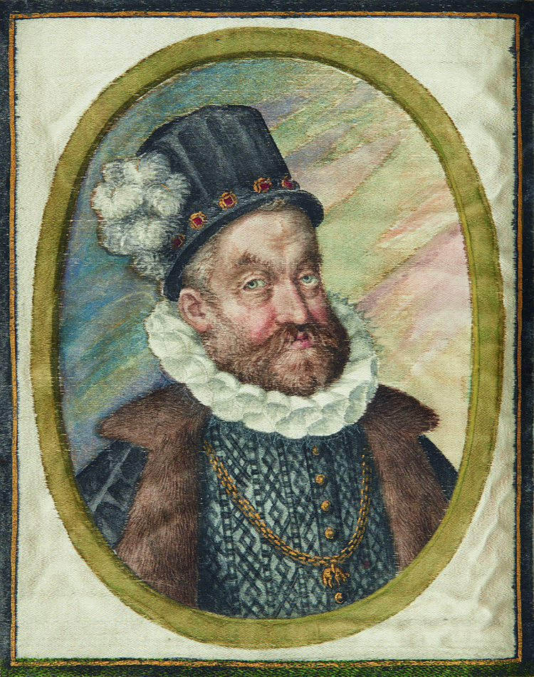 Album Amicorum – Das Große Stammbuch von Philipp Hainhofer: Daniel Fröschl, Portrait Kaiser Rudolfs II.