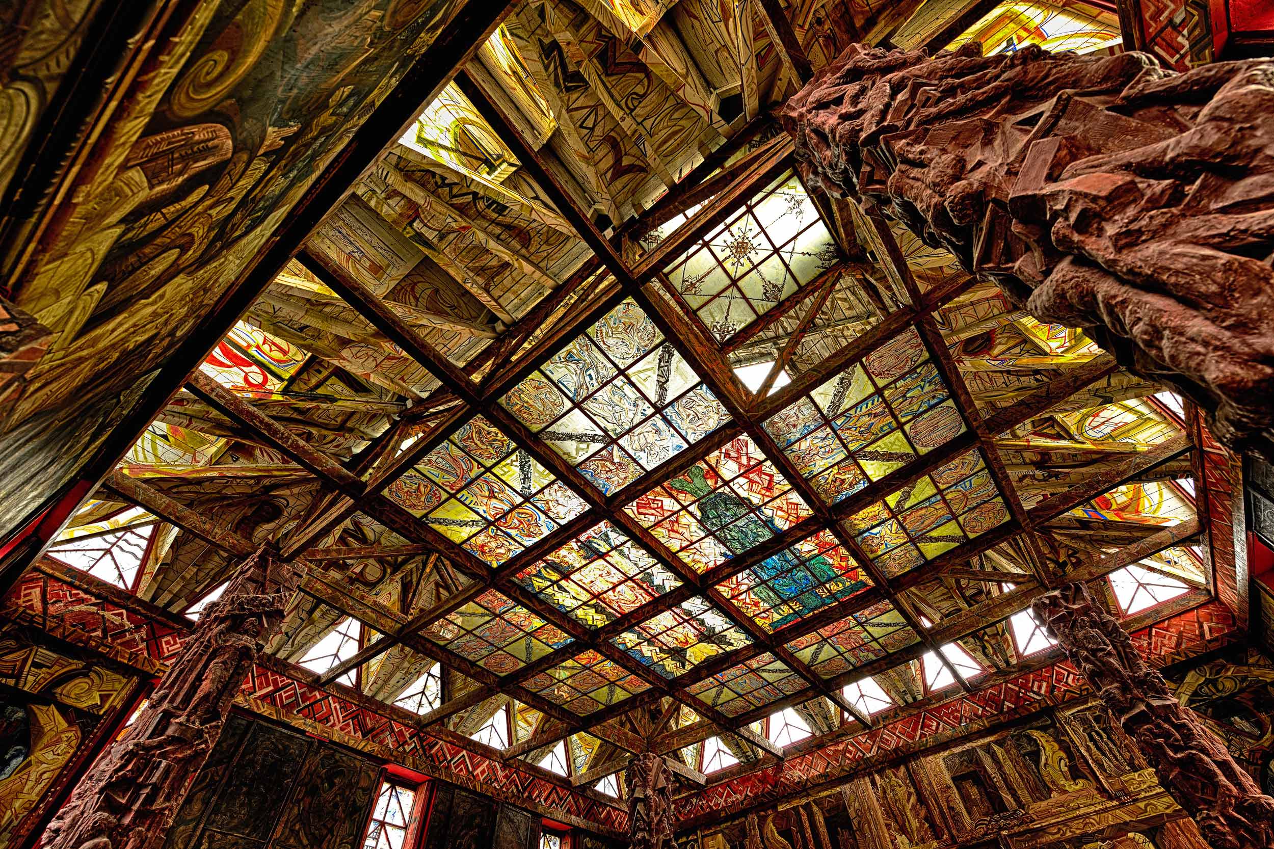 Museum Kunststätte Bossard: Deckenansicht des Kunsttempels