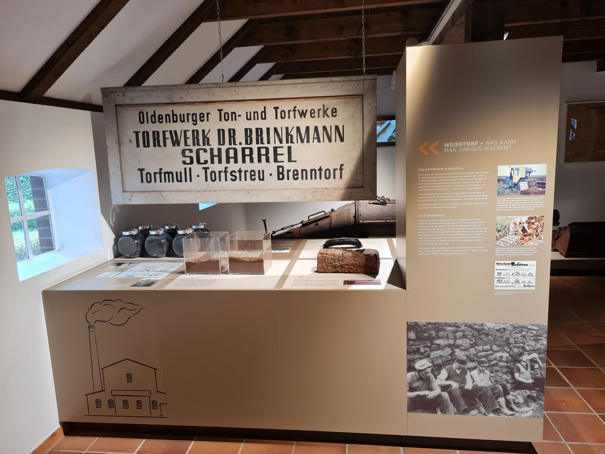 Ausstellungsimpression Weißtorf und Torfkoks