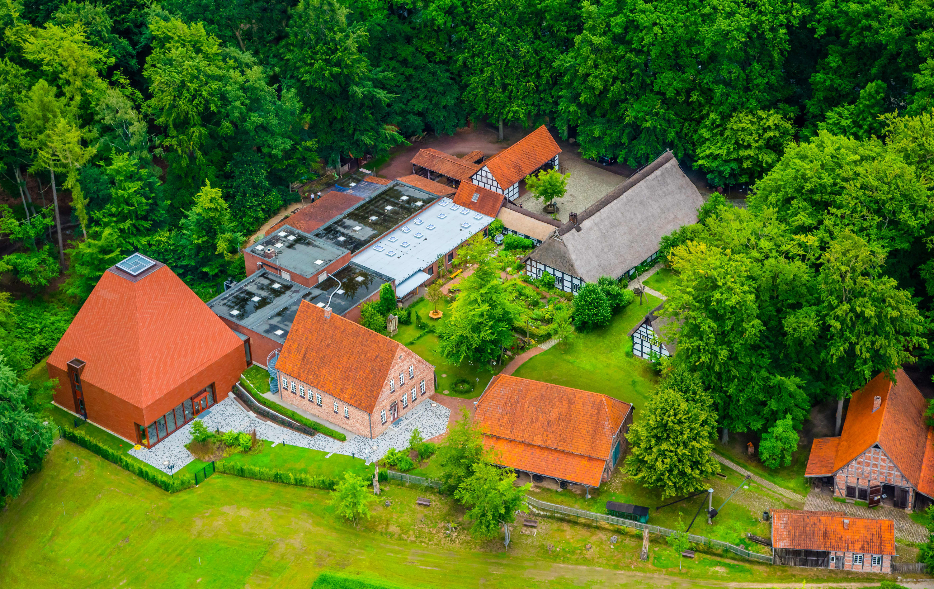 Luftbildes des Kreismuseums Syke